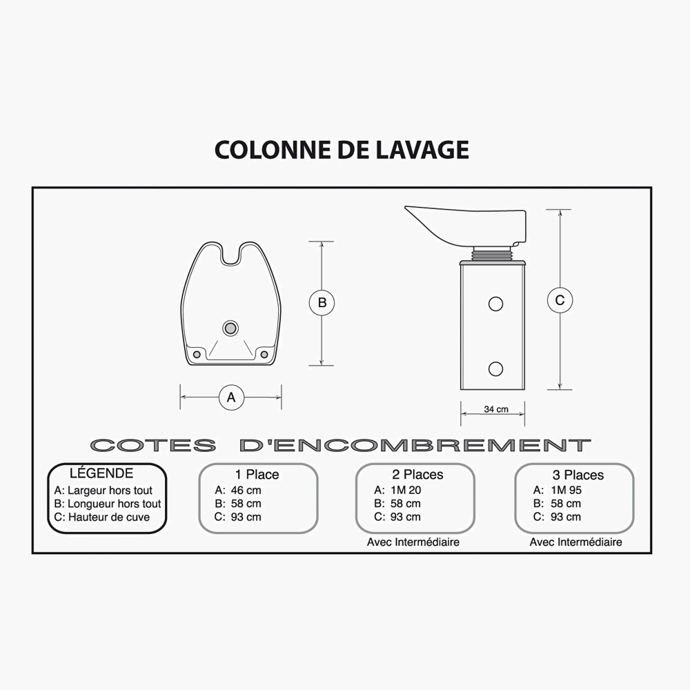 Colonne de lavage Inox Jacques Seban
