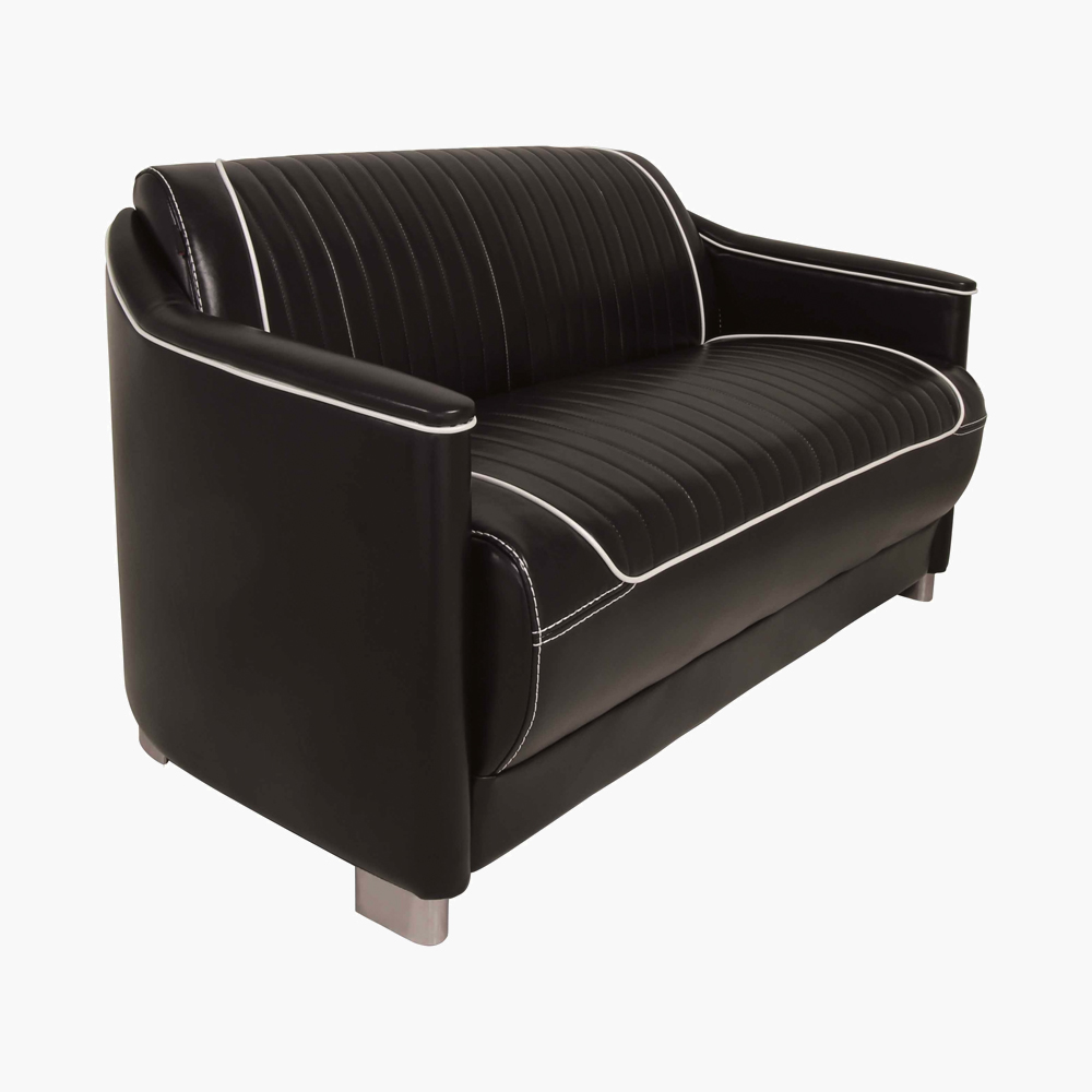 Banquette d'attente 2 places Bombay Noir Jacques Seban Banquette d'attente 2 places Bombay Noir Jacques Seban