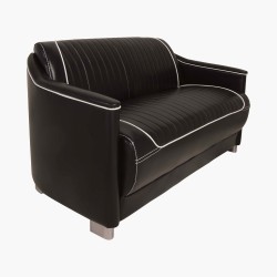 Banquette d'attente 2 places Bombay Noir Jacques Seban Banquette d'attente 2 places Bombay Noir Jacques Seban