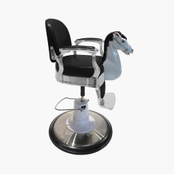 Fauteuil de coiffure enfant style barbier Manege Noir Jacques Seban
