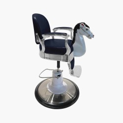 Fauteuil de coiffure enfant style barbier Manege Bleu Jacques Seban