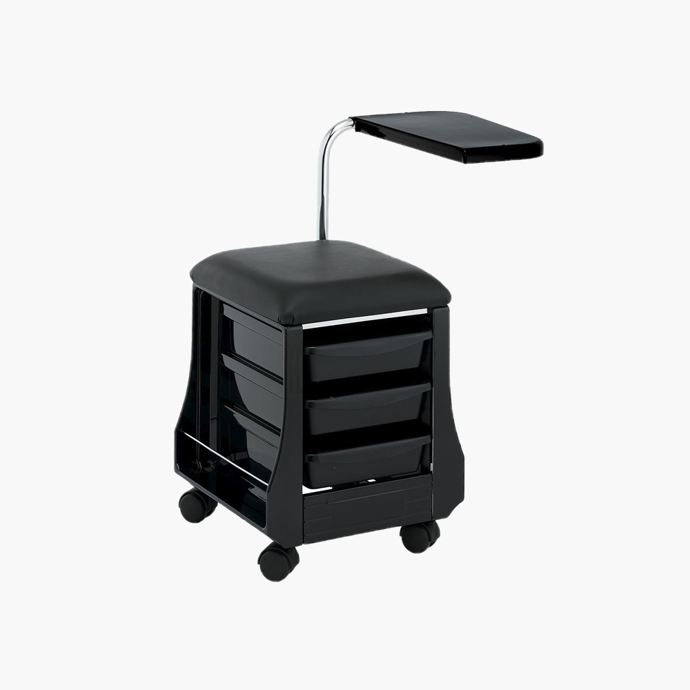 Tabouret et table manucure Hand Service Noir Jacques Seban