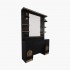 Poste de travail pour salon de coiffure M26 Noir Qainzo