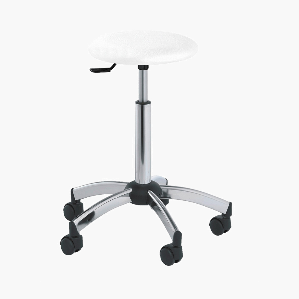 Tabouret de coiffure beausoleil Blanc Jacques Seban