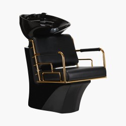 Bac à shampoing noir-gold (cuve noir) Prato Gabbiano