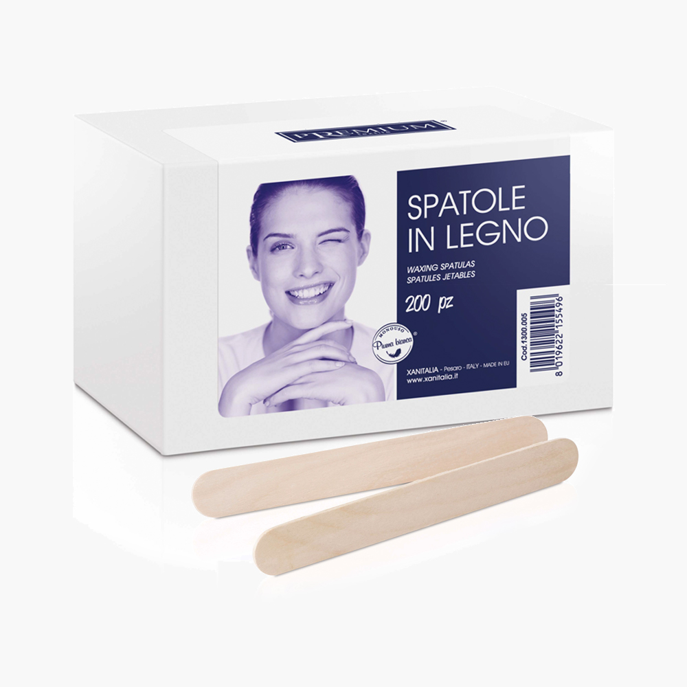 Xanitalia spatules jetables en bois 15 cm x200