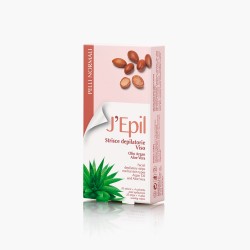 Bandes de cire pour visage huile d'argan x20pcs Xanitalia