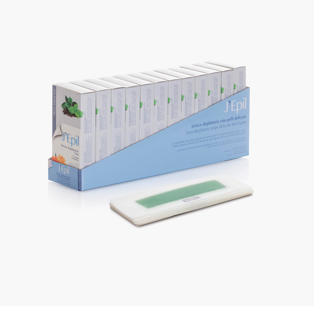 Bandes de cire pour visage thé vert x20pcs Xanitalia
