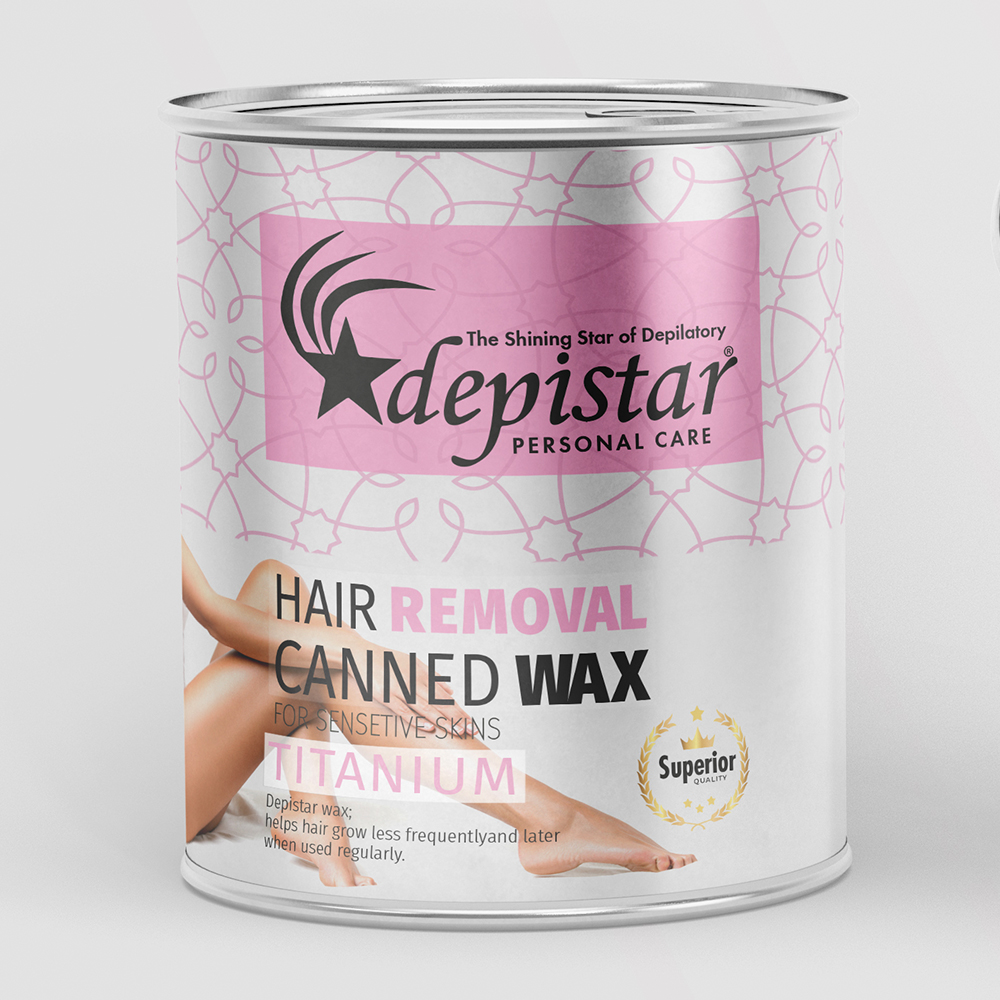 Cire en pot epilation avec bande Titanium 800 ml Depistar